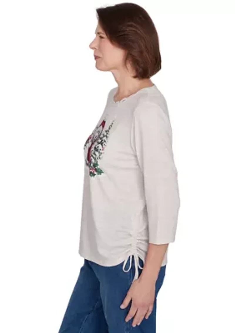 Petite Classics Festive Poodle Top