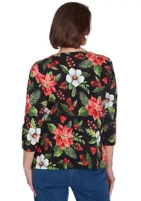 Petite Classics Poinsettias Top