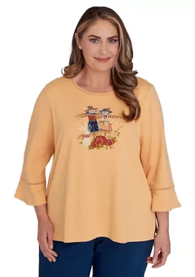 Plus Classics Mr. and Mrs. Scarecrow Top