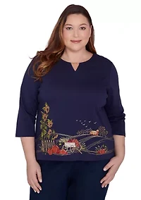 Plus Classics Farmhouse Scenic Top