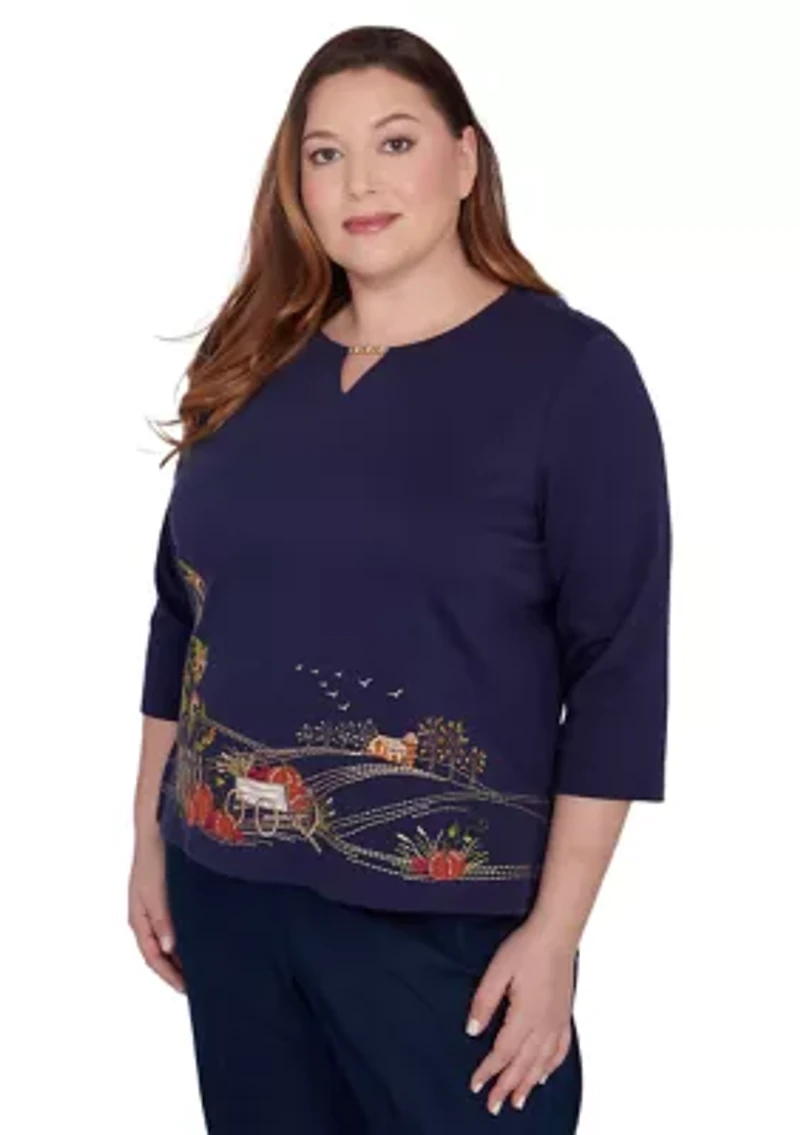 Plus Classics Farmhouse Scenic Top