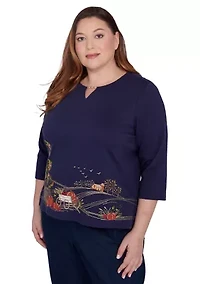 Plus Classics Farmhouse Scenic Top