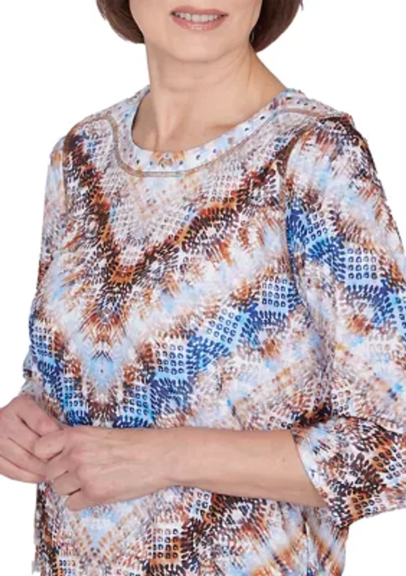 Petite Classics Python Chevron Top