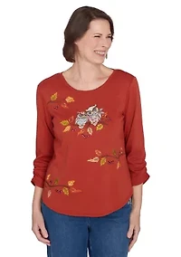 Petite Classics Nuzzling Owls Top