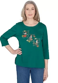 Petite Classics Birds with Hats Top