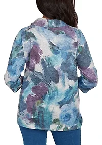 Women's Classics Brushstroke Floral Top