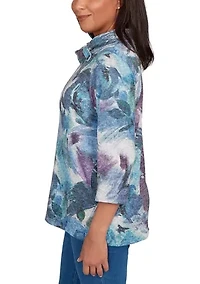 Women's Classics Brushstroke Floral Top