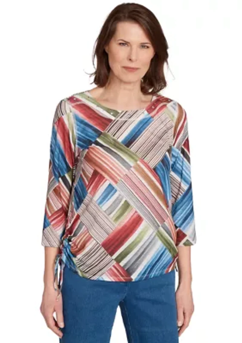 Women's Classics F5 Stripe PatchworkTop