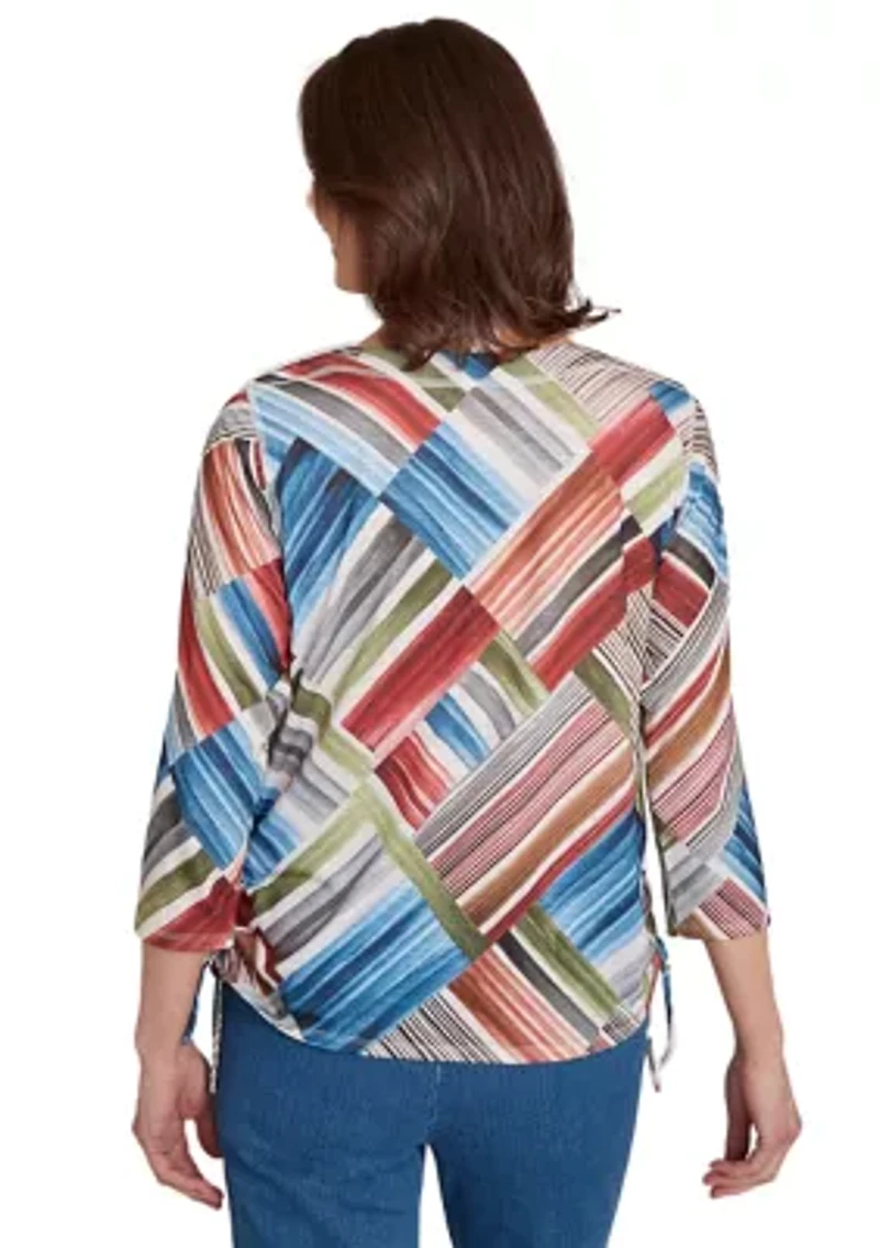 Women's Classics F5 Stripe PatchworkTop