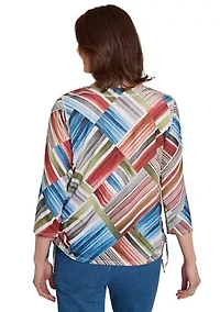 Women's Classics F5 Stripe PatchworkTop