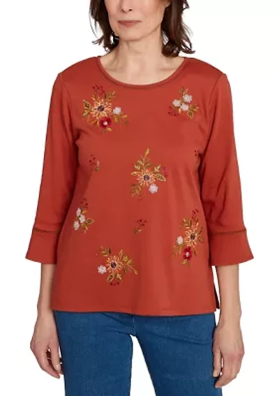Women's  Classics Tossed Flowers Top