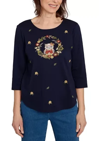 Women's Classics Owl Wreath T-Shirt
