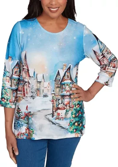 Women's Classics Village Scene Top