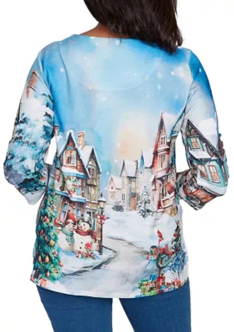 Women's Classics Village Scene Top