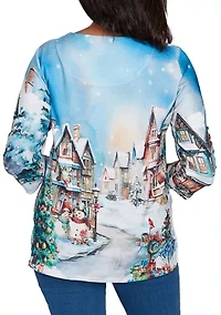Women's Classics Village Scene Top