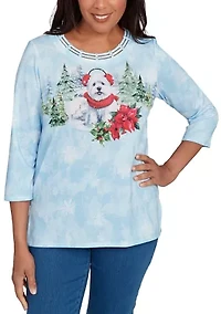 Women's Classics Dog with Earmuffs Top