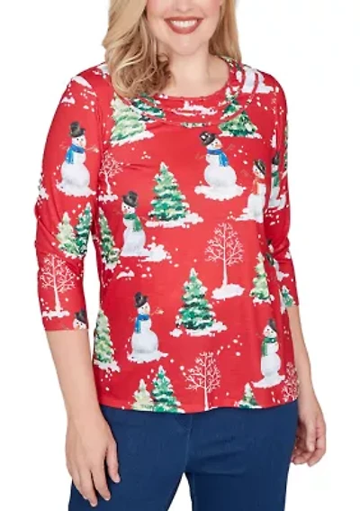 Women's Classics Snowmen Top