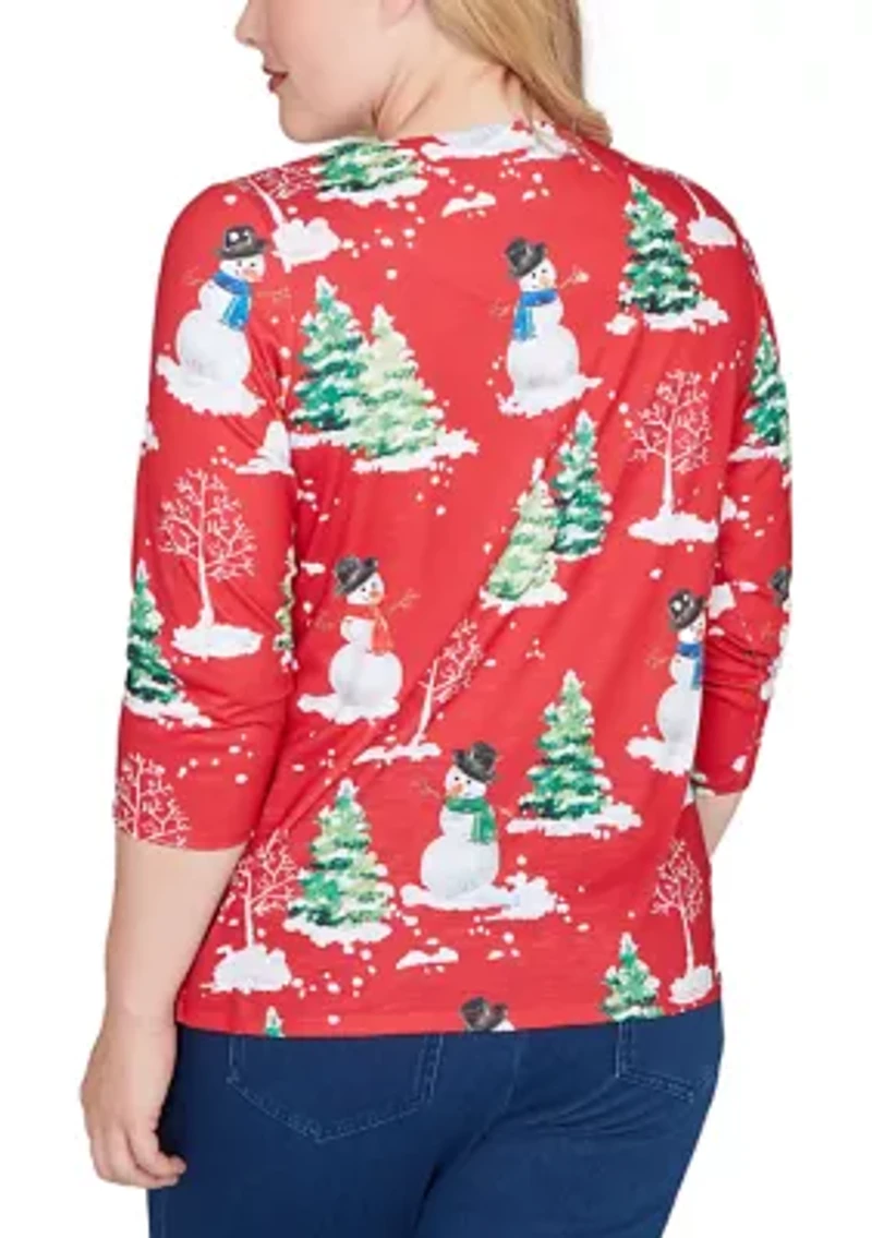 Women's Classics Snowmen Top