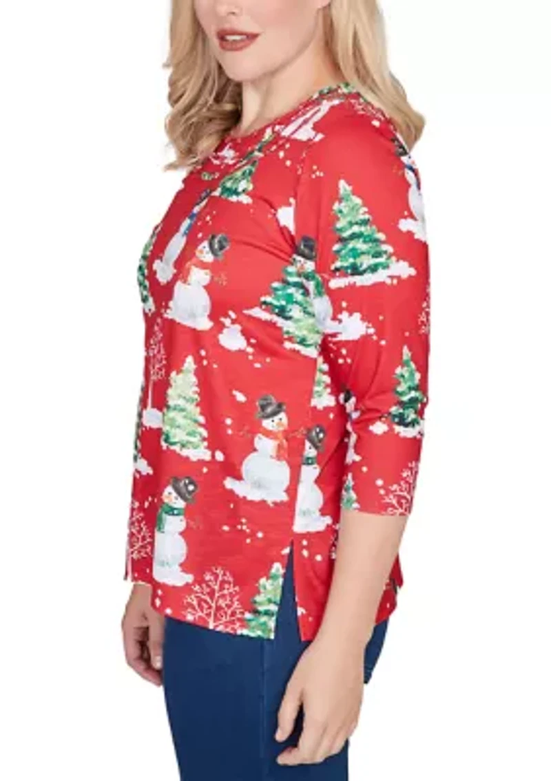 Women's Classics Snowmen Top