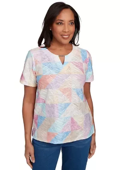 Women's Ki Patchwork Printed Top