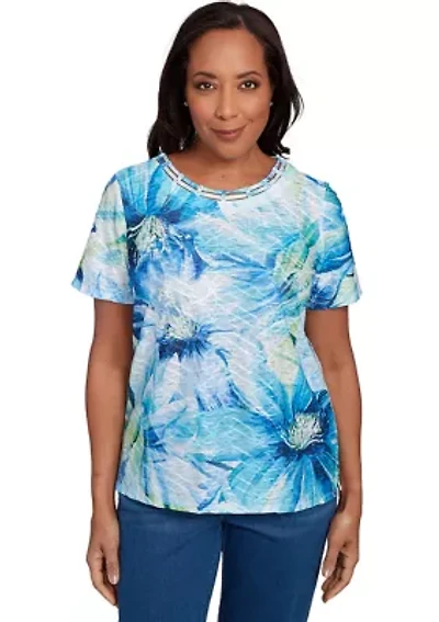 Women's Key Items Ki Drama Floral Top