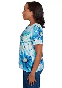 Women's Key Items Ki Drama Floral Top