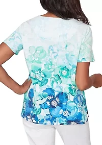 Women's Key Items Ki Floral Butterfly Top