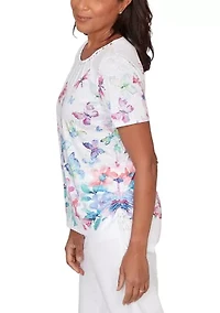 Women's Butterfly Print Sublimated T-Shirt