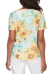 Women's Sunflower Print Sublimated Shirt