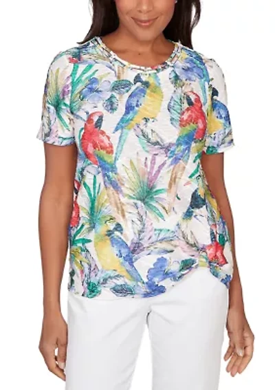 Women's Tropical Birds Sublimated T-Shirt
