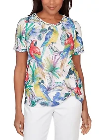 Women's Tropical Birds Sublimated T-Shirt