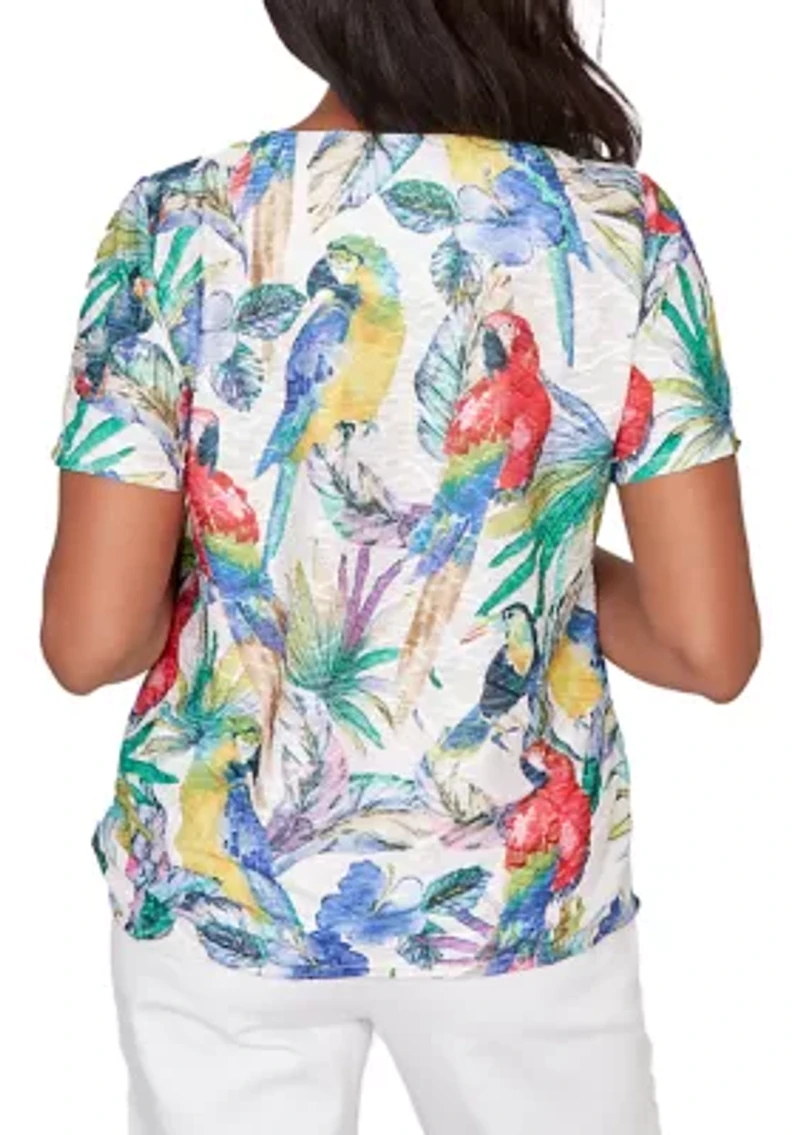 Women's Tropical Birds Sublimated T-Shirt
