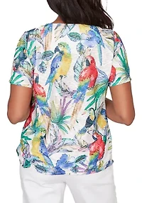 Women's Tropical Birds Sublimated T-Shirt