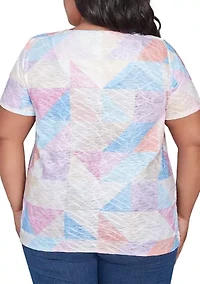 Plus Key Items Patchwork Top
