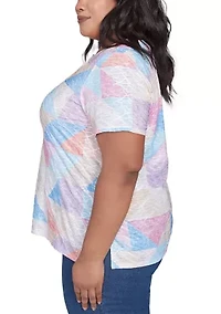 Plus Key Items Patchwork Top