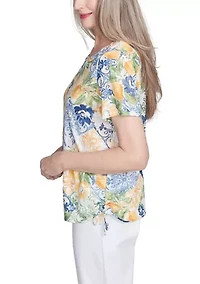 Petite Lemon Tiles Top