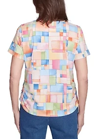 Petite Key Items Color Block Tile Top