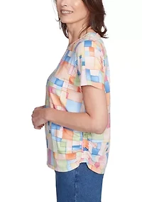Petite Key Items Color Block Tile Top