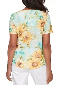 Petite Key Items Sunflowers Top