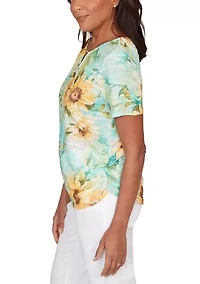 Petite Key Items Sunflowers Top
