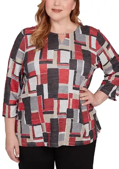 Plus Classics Color Block Top