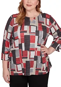 Plus Classics Color Block Top