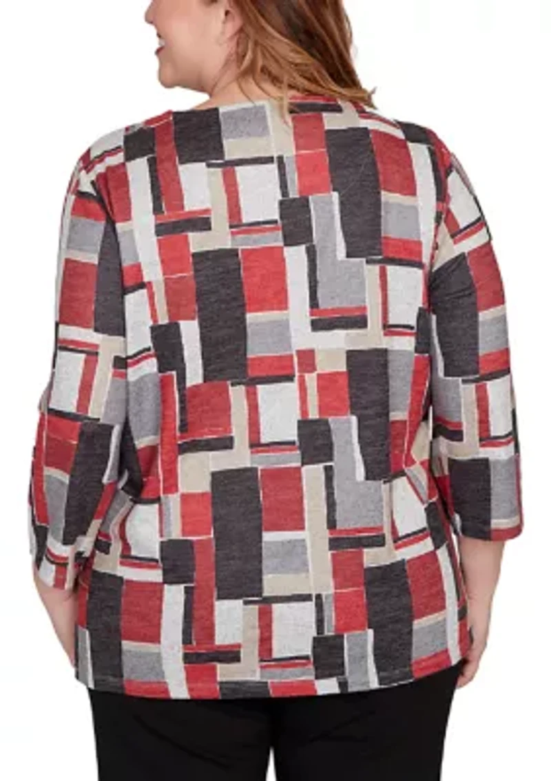 Plus Classics Color Block Top