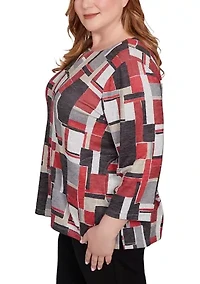 Plus Classics Color Block Top