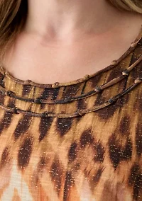Plus Ombre Animal Knit Top