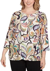 Plus Classics Abstract Scroll Top