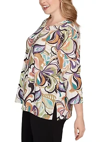 Plus Classics Abstract Scroll Top
