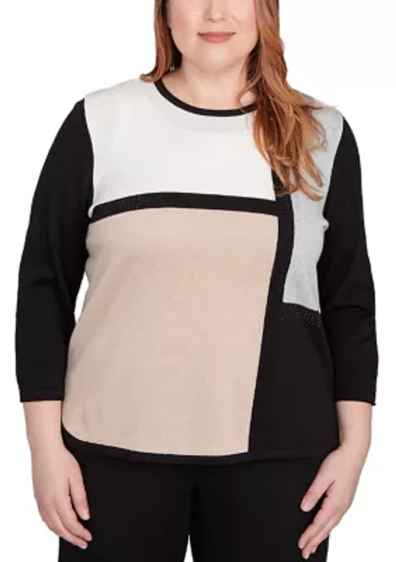 Plus Classic Colorblock Sweater