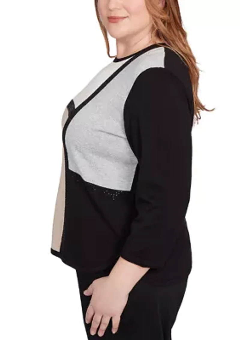 Plus Classic Colorblock Sweater