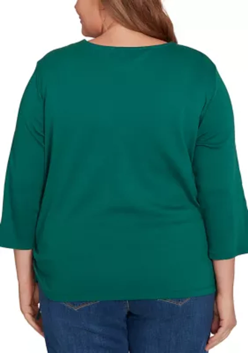 Plus Classics Asymmetric Pumpkins Top